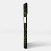 Etui iPhone 13 Black neon vert toile d'araignée Halloween motif (Côté droit)
