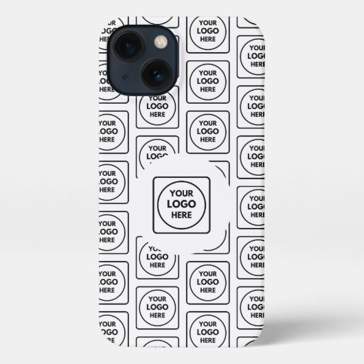 Etui iPhone 13 Black White Custom Business Logo Pattern iphone  (Verso)