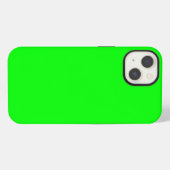 Etui iPhone 13 Blanc Lime vert couleur solide (Verso Horizontal)