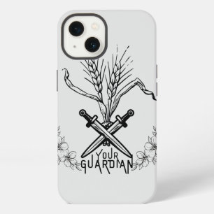 Etui iPhone 13 blé, épée et gardien pour Noël