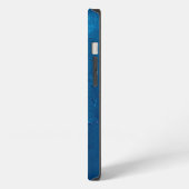 Etui iPhone 13 bleu abstrait (Côté gauche)