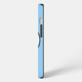 Etui iPhone 13 Bleu de poudre et cas fait sur commande de (Côté gauche)
