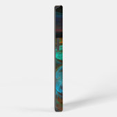Etui iPhone 13 Bleu de renaissance Art Abstrait (Côté droit)