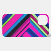 Etui iPhone 13 Bleu électrique et rose (Verso Horizontal)