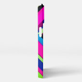 Etui iPhone 13 Bleu électrique et rose (Côté droit)