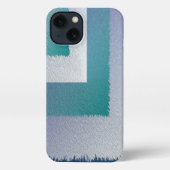 Etui iPhone 13 bleu turquoise gris ex pastel (Verso)