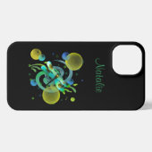 Etui iPhone 13 Bleu vert Dragonfly (Verso Horizontal)