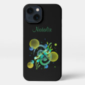 Etui iPhone 13 Bleu vert Dragonfly (Verso)