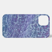 Etui iPhone 13 Bleu & Violet Acrylique Abstrait Fluid Art (Verso Horizontal)
