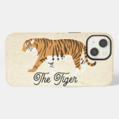 Etui iPhone 13 Bloc couleur tigre (Verso Horizontal)