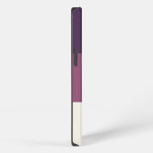 Etui iPhone 13 Bloc de couleur à rayure horizontale violet foncé (Côté droit)