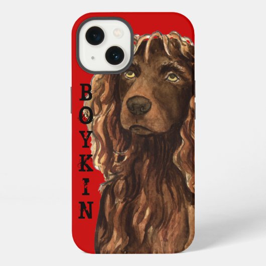Etui iPhone 13 Bloc de couleur Boykin Spaniel (Verso)