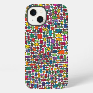 Etui iPhone 13 Blocs connectés colorés
