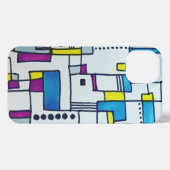 Etui iPhone 13 Blocs de points Polka Abstraits cool  (Verso Horizontal)