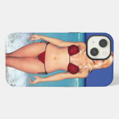 Etui iPhone 13 Blonde Bikini Beach Babe (Verso Horizontal)