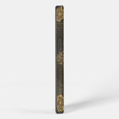 Etui iPhone 13 Bogged Classique Monogram Style Vieux Livre (Côté droit)