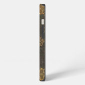 Etui iPhone 13 Bogged Classique Monogram Style Vieux Livre (Côté gauche)