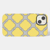 Etui iPhone 13 Boîtier Case-Mate iPhone jaune et gris à quatre fe (Verso Horizontal)