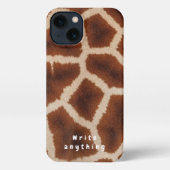 Etui iPhone 13 Boîtier de téléphone de texture de Giraffe - Safar (Verso)