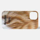 Etui iPhone 13 Boîtier de téléphone pour fourrure de chat Fuzzy - (Verso Horizontal)