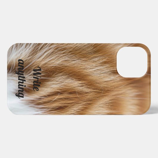 Etui iPhone 13 Boîtier de téléphone pour fourrure de chat Fuzzy - (Verso Horizontal)