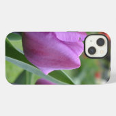 Etui iPhone 13 Boîtier iPad Tulipe Violette (Verso Horizontal)