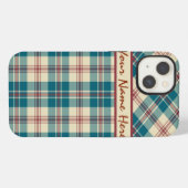 Etui iPhone 13 Boîtier iPhone 6 Xtreme Navy carreaux rouge beige (Verso Horizontal)