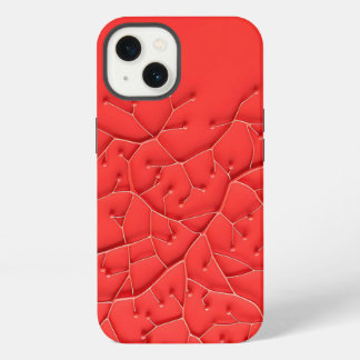Etui iPhone 13 Boîtier iPhone Design Organique Rouge Texture Auda
