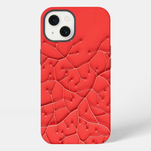 Etui iPhone 13 Boîtier iPhone Design Organique Rouge Texture Auda (Verso)
