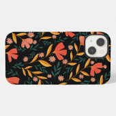 Etui iPhone 13 Boîtier iPhone Fleur de Minuit (Verso Horizontal)