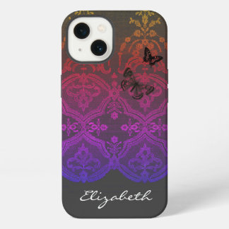 Etui iPhone 13 Boîtier iPhone / iPad DIY NOM ANTIQUE DENTELLE EN