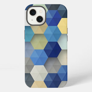 Etui iPhone 13 Boîtier rigide brillant géométrique pastel pour iP