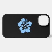 Etui iPhone 13 Boîtier téléphonique bleu hibiscus (Verso Horizontal)