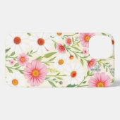 Etui iPhone 13 Boîtier téléphonique Daisy & Pink Floral (Verso Horizontal)