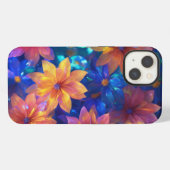 Etui iPhone 13 boîtier téléphonique de fleurs holographiques (Verso Horizontal)