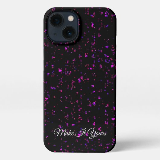 Etui iPhone 13 Boîtier téléphonique Pixel Starry - Edition de nom (Verso)