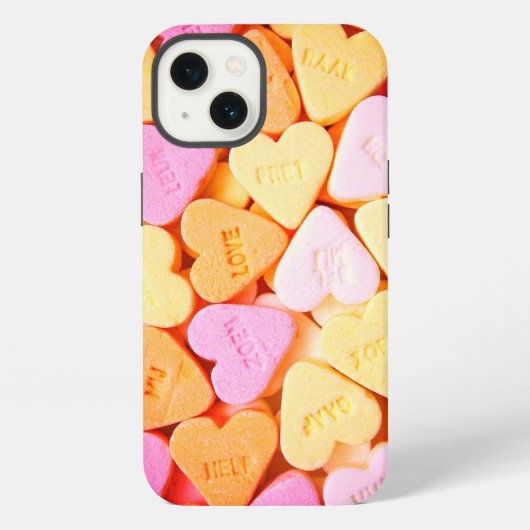 Etui iPhone 13 Bonbons, Coeurs (Verso)