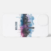 Etui iPhone 13 Boston City Skyline, Boston Ma Skyline (Verso Horizontal)
