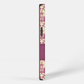 Etui iPhone 13 Botanique damas rose prune citron nom iphone coque (Côté droit)