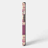 Etui iPhone 13 Botanique damas rose prune citron nom iphone coque (Côté gauche)