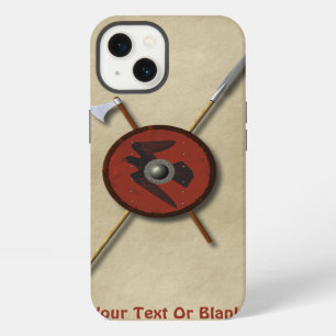 Etui iPhone 13 Bouclier Et Armes De Corbeau Viking