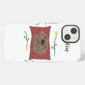 Etui iPhone 13 Bouledogue dormant (Verso Horizontal)