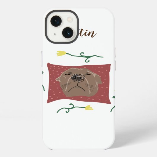 Etui iPhone 13 Bouledogue dormant (Verso)