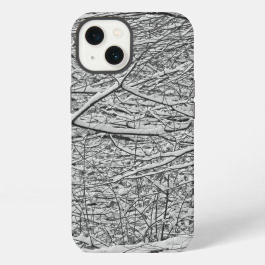 Etui iPhone 13 Branches enneigées (Verso)