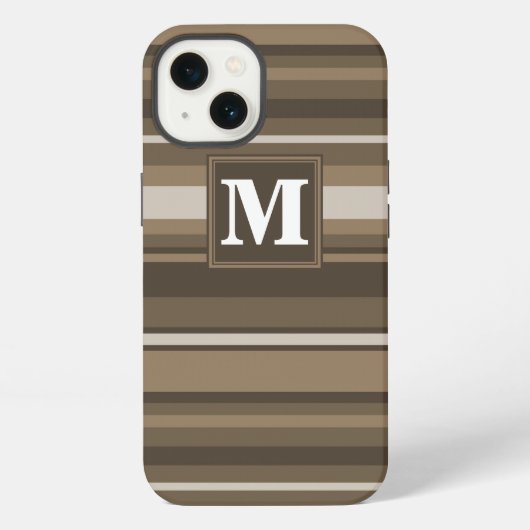 Etui iPhone 13 Brown stripes Case-Mate iPhone case (Verso)