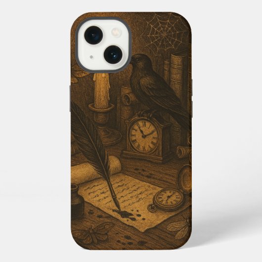 Etui iPhone 13 Bureau du corbeau (Verso)