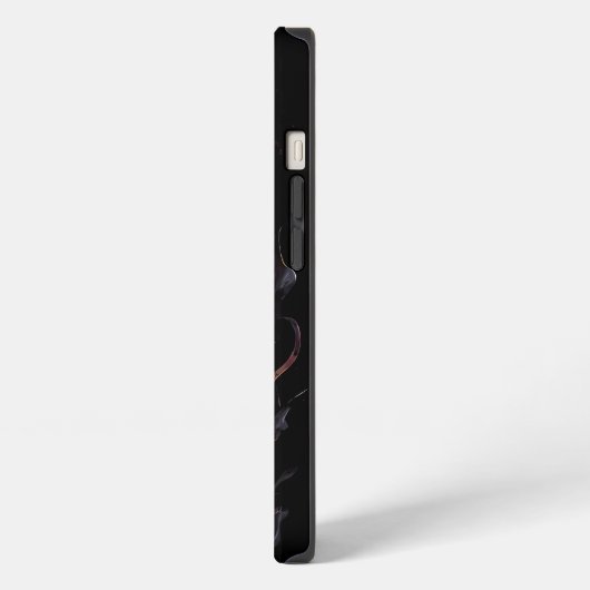 Etui iPhone 13 Burning Guitar Black AI Art (Côté gauche)