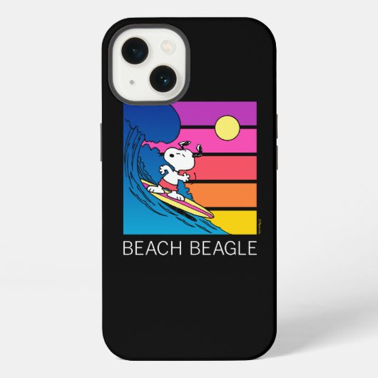 Etui iPhone 13 cacahuètes | Snoopy Surfing (Verso)