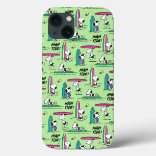 Etui iPhone 13 Cachou motif de marée haute de Snoopy Ocean