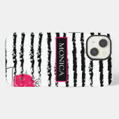 Etui iPhone 13 Cactus Rose Monogramme (Verso Horizontal)